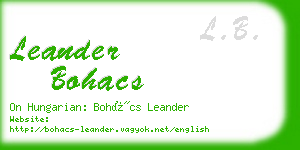 leander bohacs business card